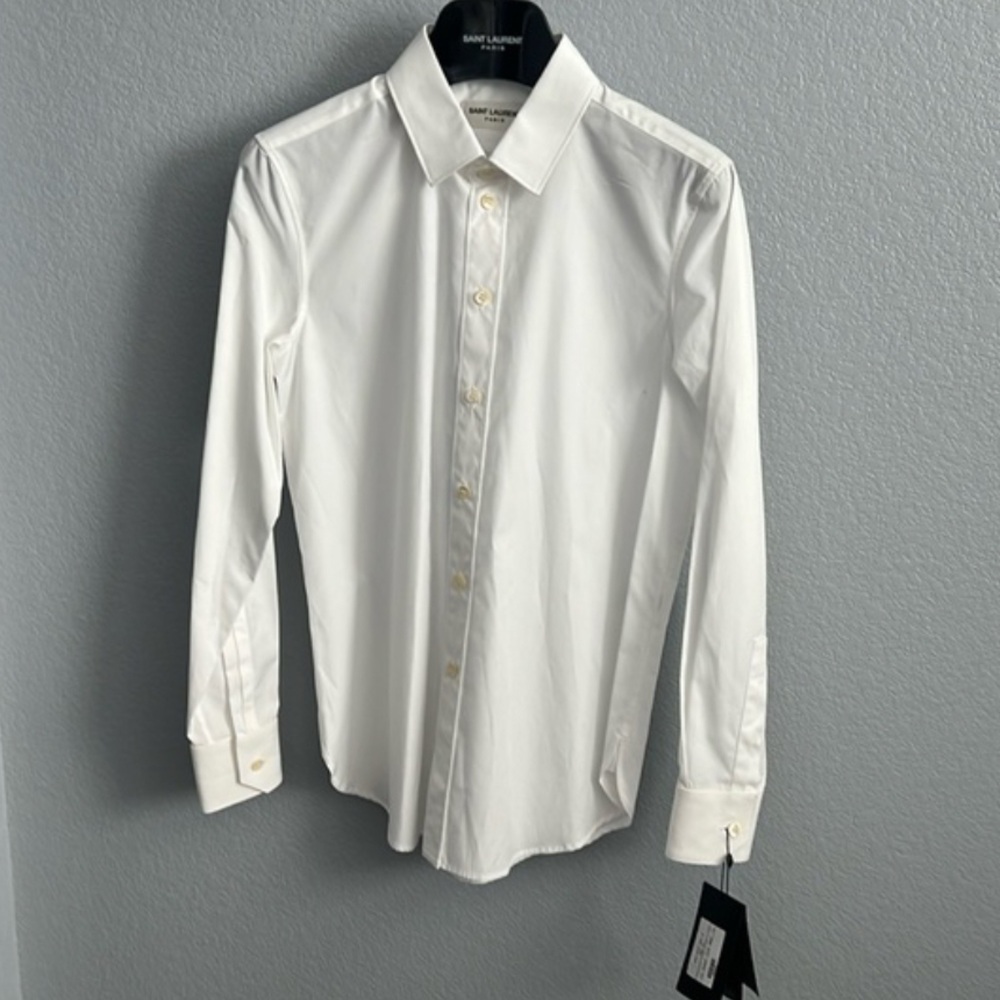 Saint Laurent white button up shirt